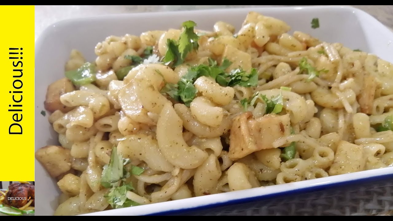 Vegetarian special Green PASTA recipe by delicious - YouTube