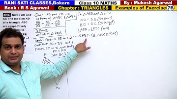 Class 10 Maths (Ex 7B Example 32) TRIANGLES  (RS Agarwal 2019)