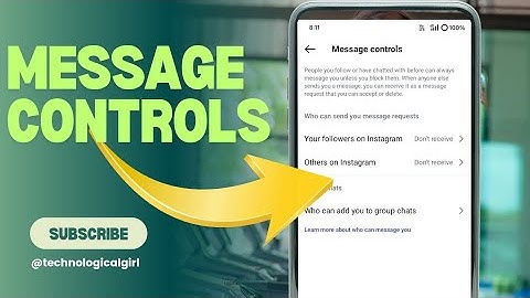 Turn of who can send you a message request in your Instagram account