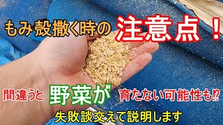 使い方間違うと失敗するかも！【もみ殻】優秀な資材も使い方次第！