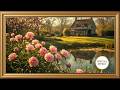 Animated Peony Garden Cottage | Prosperity Energy Frame TV Art [4K UHD]