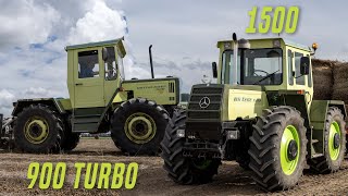 High speed flax harvest | MB Trac 1500 & 900 Turbo | Can they beat the rain?🌧️