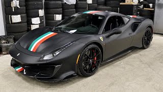 I stop by ferrari of long island to check out a few special cars,
including two laferraris and matte black 488 pista with loads carbon
fiber italian...