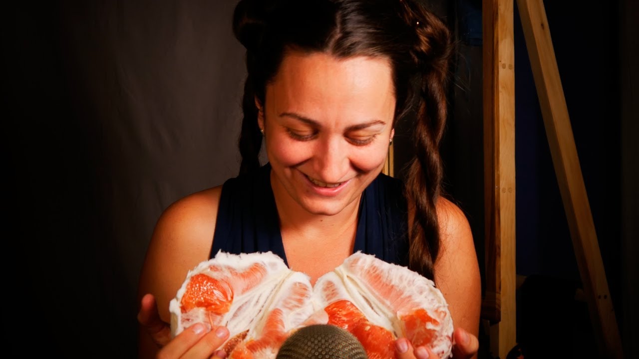 ASMR I taste Pomelo and Persimmon😍 YouTube
