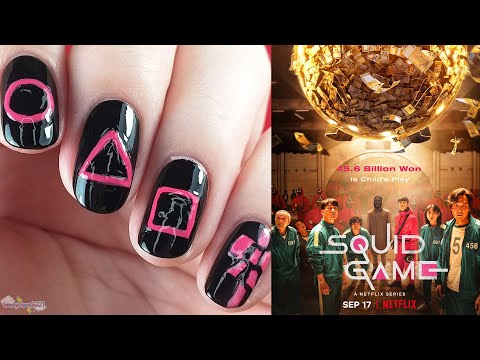 Squid Game Inspired Nail Art | honeycrunch321