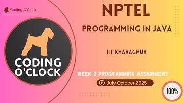 NPTEL Programming In Java Week 2 Programming Solution July-October 2025 IIT Kharagpur