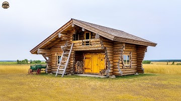 One Man, One Axe: Surviving and Building a Cabin in the Forest