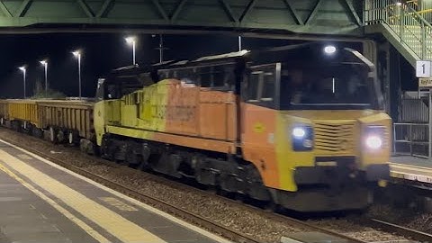 Four Colas Class 70s head to Cornwall @ Keyham Station - 01/03/25 #colasrail #class70