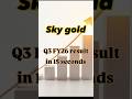 Sky Gold Q3 FY26 results explained in 15 Seconds | Earnings update