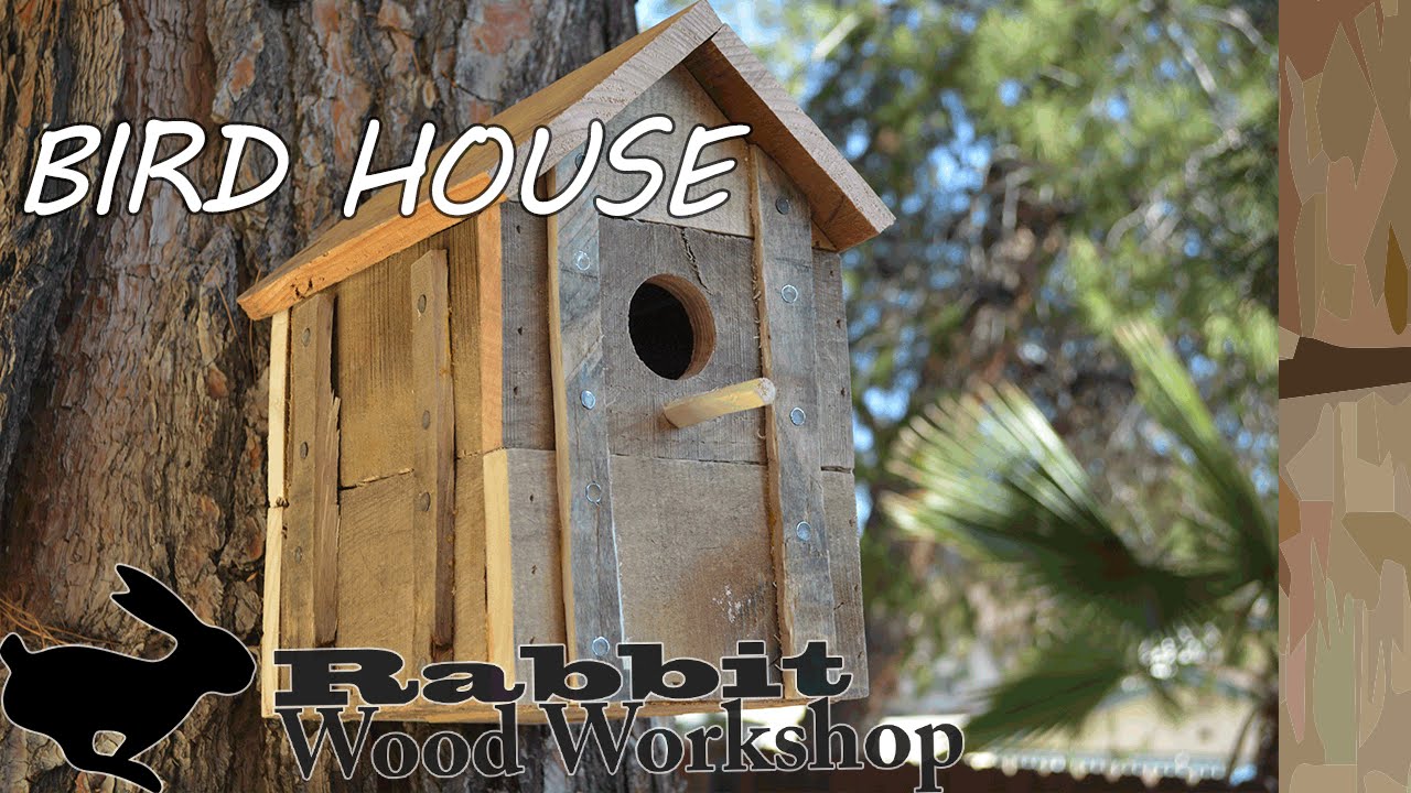 Rustic Bird house from Pallet wood - YouTube