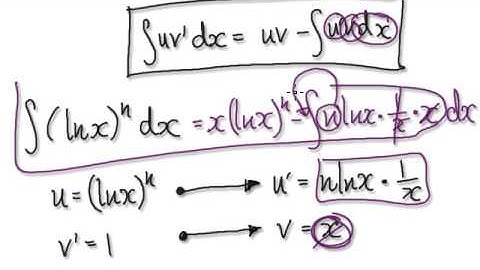 Video 1891 - Integration by Parts - (lnx)^n