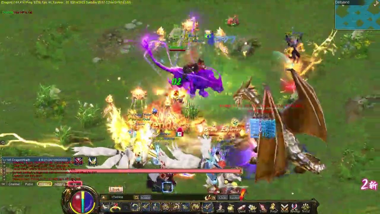 CO Dragon Warrior on Boss deityland