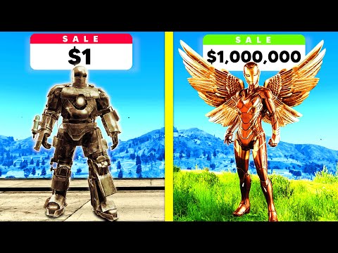 $1 IRON MAN Vs $1,000,000 IRON MAN In GTA 5!