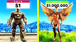 $1 IRON MAN Vs $1,000,000 IRON MAN In GTA 5!