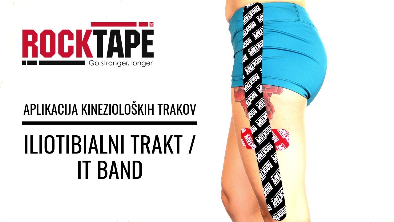 Aplikacija RockTape kinezioloških trakov Iliotibialni trakt / IT Band