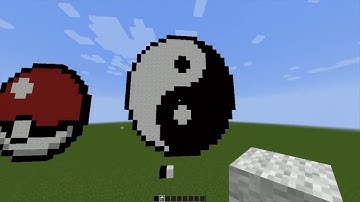 Minecraft Tutotorial Pixel Art Ying Yang