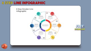 65.MS PowerPoint Tutorial 6 Step Line Infographic Design