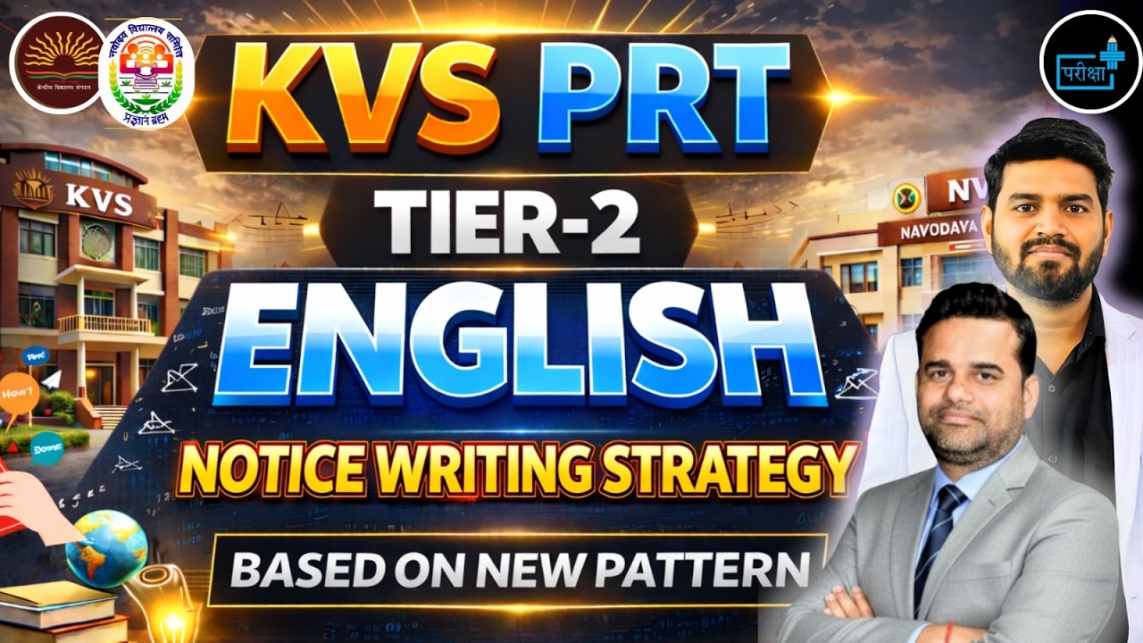 KVS PRT Tier-2 English 2026 🔥Notice Writing Best Strategy with modal Ques Aisa Aayega Paper? #KVSPRT