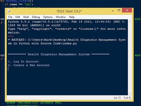 Health Diagnosis Management System in Python