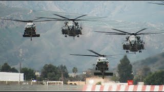 Marine One & CH-53 Helicopters Departing Hollywood Burbank Airport President Biden Los Angeles