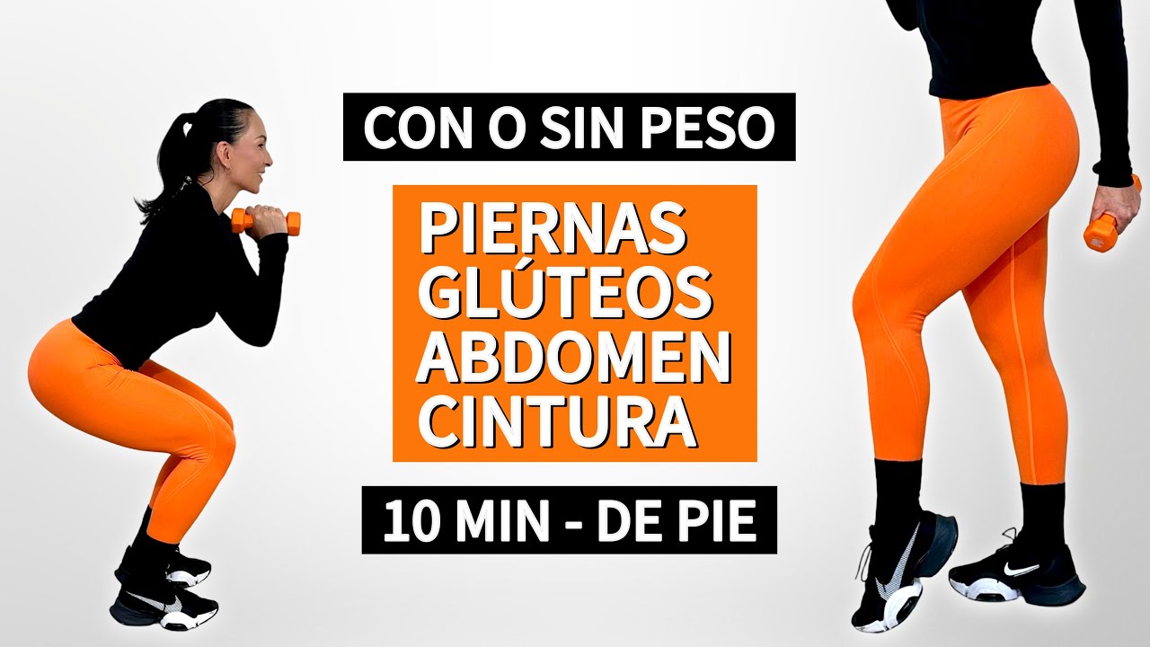 RUTINA PIERNAS, GLÚTEOS, ABDOMEN Y CINTURA | con o sin mancuernas | de pie | Nayla Vlogs