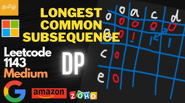 Learn Dynamic Programming in this Video😎🔥| Longest Common Subsequence with solution | Leetcode tamil