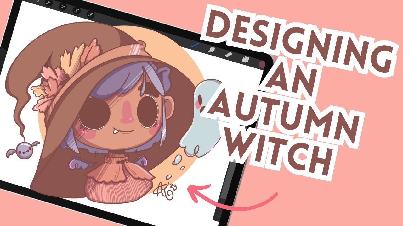 Drawing a Fall Witch | How to Design an Original Character🦇 🧙‍♀ - YouTube