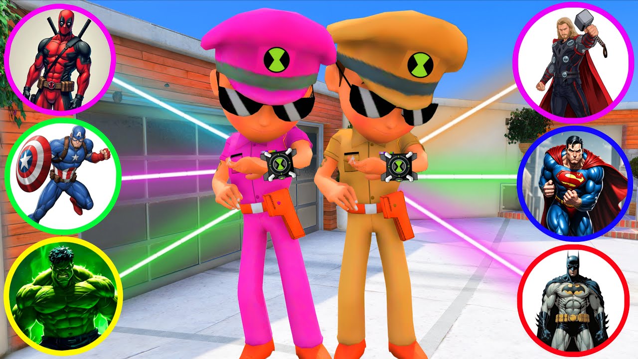 Little Singham And Pink Little Singham Saved All His Friends With The Power Of Superhero In Gta 5 🤯