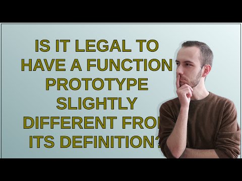 Is it legal to have a function prototype slightly different from its definition?