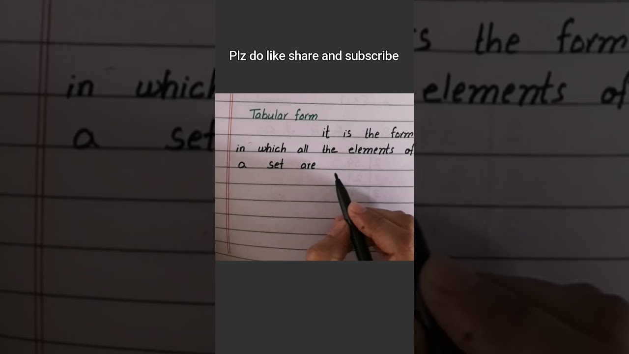 Define Tabular form _ 😍🤩