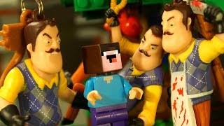 ПРИВЕТ СОСЕД в Майнкрафте - Игрушки vs Игра - Лего НУБик Мультики Балди - LEGO Minecraft