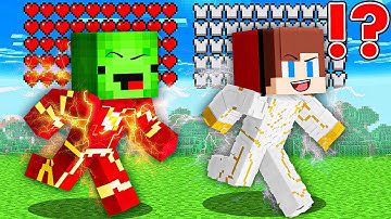JJ and Mikey Became GODSPEED and FLASH in Minecraft Challenge - Maizen JJ and Mikey