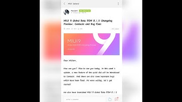 Here Come The Miui9(8.1.11) Change log & Preview