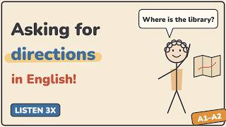How to Ask for Directions in English 🗺️ | Easy Conversation A1–A2
