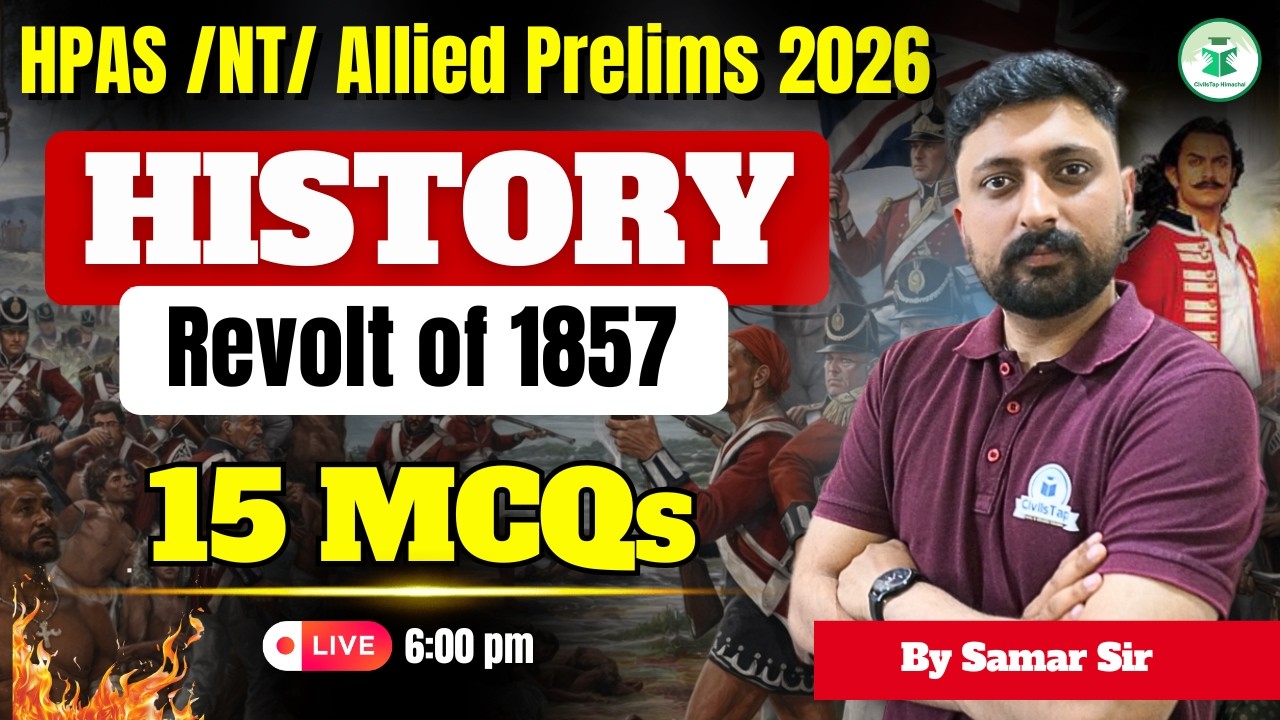 HPAS/NT/Allied Prelims 2026 🔥 | Modern History – Revolt of 1857 | 15 Most Important MCQs | Civilstap