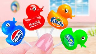 Coolest Duck Jelly 🍬 Miniature Honey Coca Cola Pepsi Fanta Sprite Jelly Recipe ❤️  Min Cakes