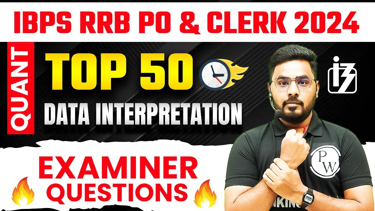 RRB PO & CLERK 2024 | Data Interpretation for Bank Exam | Top 50 Data ...