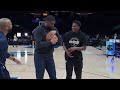 Anthony Edwards left hand shooting contest with assistant coach before tonight's game 3 vs Spurs