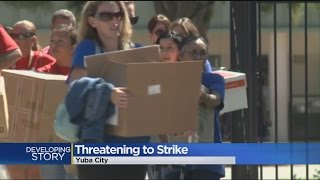 Yuba City Teachers Walk Out In Preparation For Possible Strike