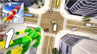 Flying Super Hero：Rescue Robot Gameplay Walkthrough #1 (Android, IOS) screenshot 2