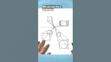 Drawing Cylinders in 1 Point Perspective #howtodraw #drawingtutorial