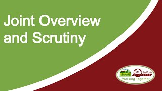 Joint Overview and Scrutiny Committee - 