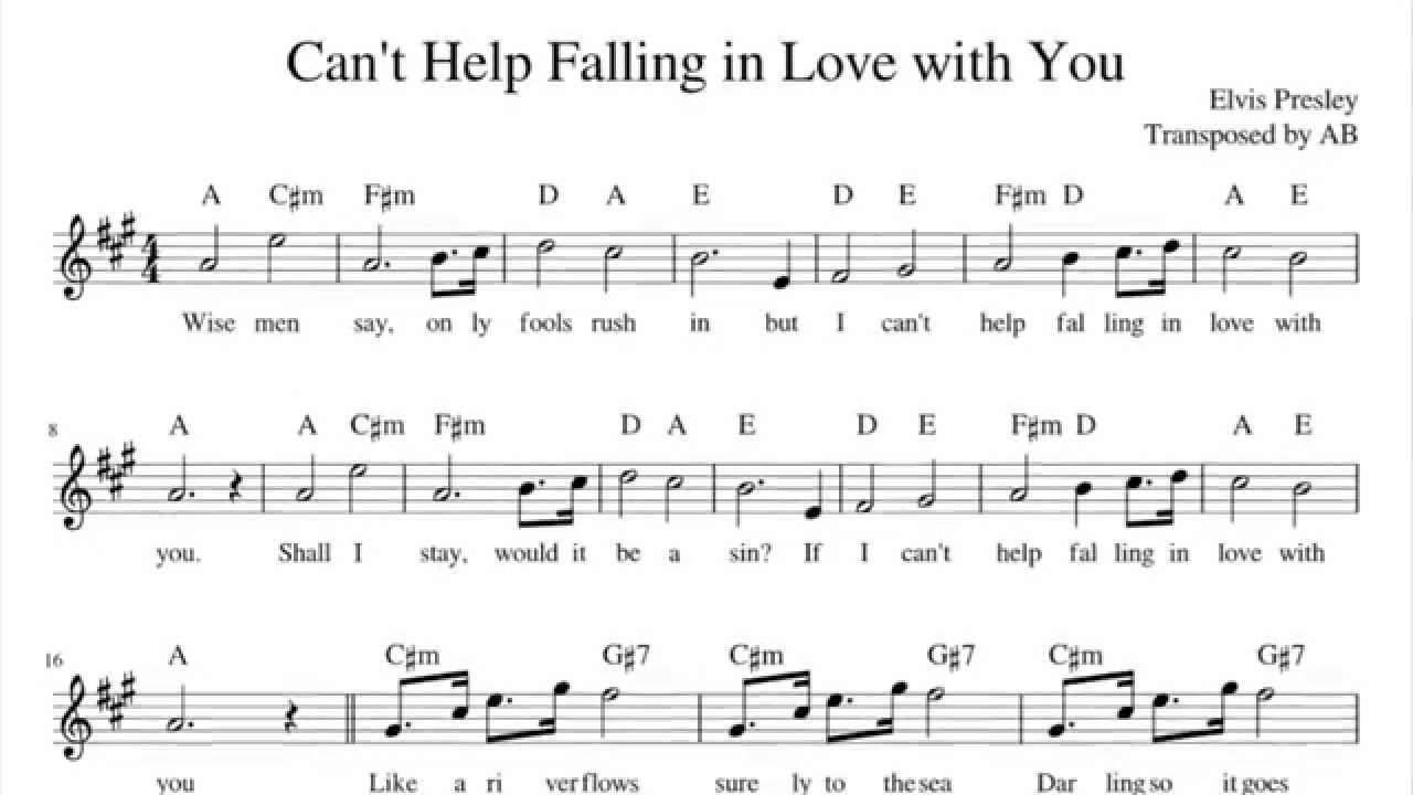 Cant help. Can't help Falling in Love Ноты. Elvis Presley can't help Falling in Love Ноты. Элвис Пресли Ноты для скрипки. Elvis Presley can't help Falling in Love Ноты для фортепиано.