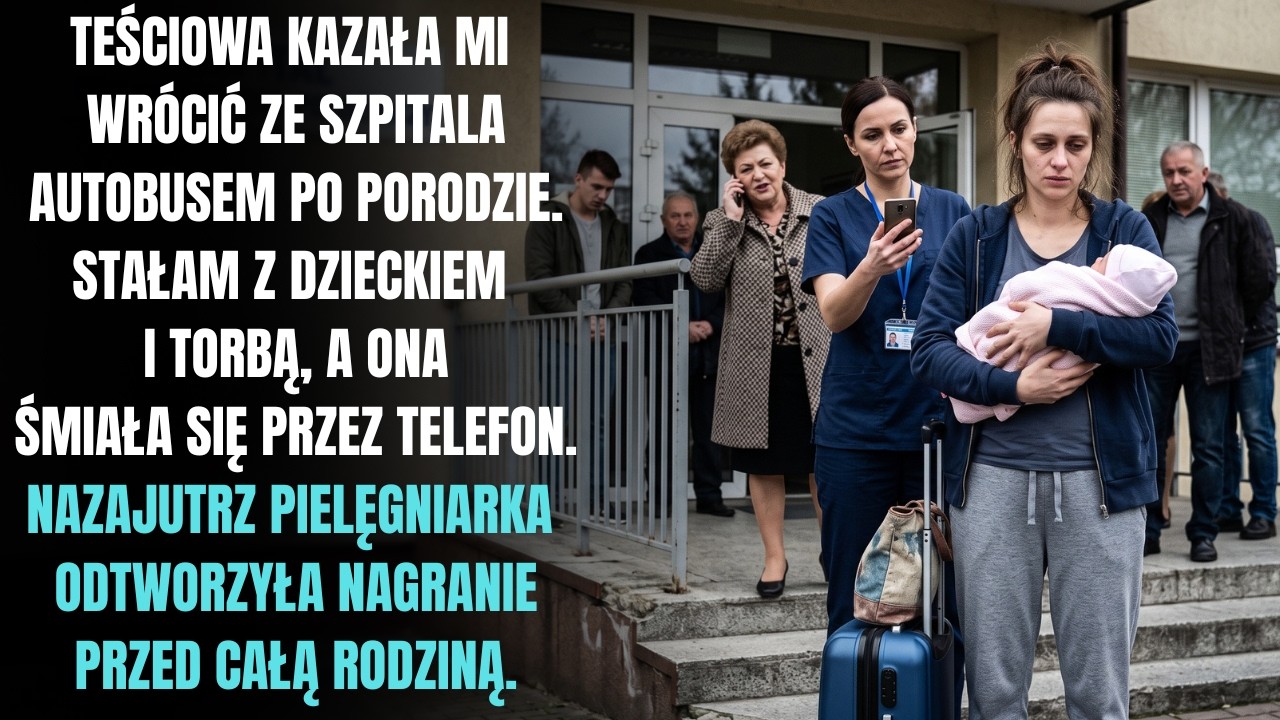 Stałam na korytarzu szpitalnym cztery dni po cesarskim cięciu, ze świeżo zabliźnioną raną i noworodkiem w nosidełku, gdy teściowa weszła bez kluczyków i uśmiechnęła się. „Nie jestem taksówką,...