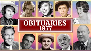 Overlijdensberichten van beroemdheden: Beroemde sterren die in 1977 overleden, deel 6. OVERLIJDEN...