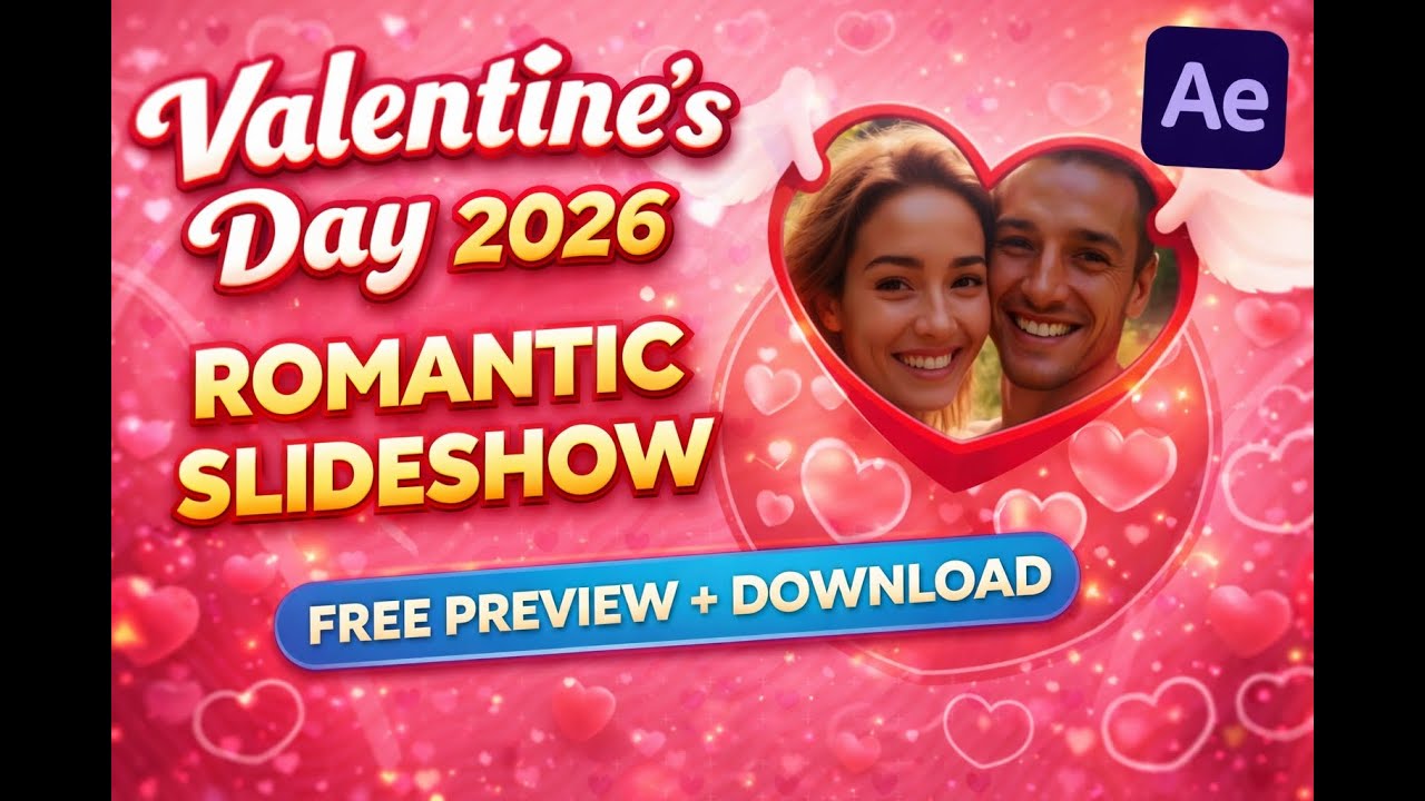 Valentine’s Day 2026 – Romantic Love Intro | After Effects Template -  