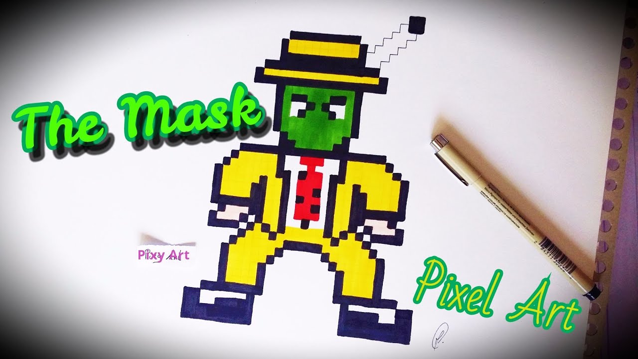 ⁣The Mask Drawing - Pixel Art (easy)