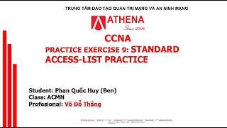 CCNA - PRACTICE EXERCISE 9 - Practicing Standard Access-List Configuration