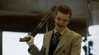 Jerome Looking For Jeremiah With A Shotgun In An Office Building (Gotham TV Series) Resimi