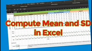 How to Compute for Mean and Standard Deviation (SD) in Excel
